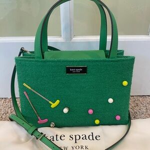 Kate Spade Limited Golf Handbag Turf NWOT purse
